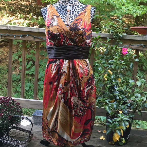 Badgley Mischka Dresses & Skirts - Badgley Mischka Perfect Fall Sleeveless Silk Dress